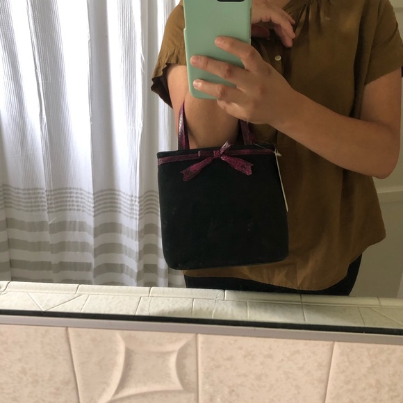 NWT vegan suede snake print fuchsia mini bag - Picture 6 of 6